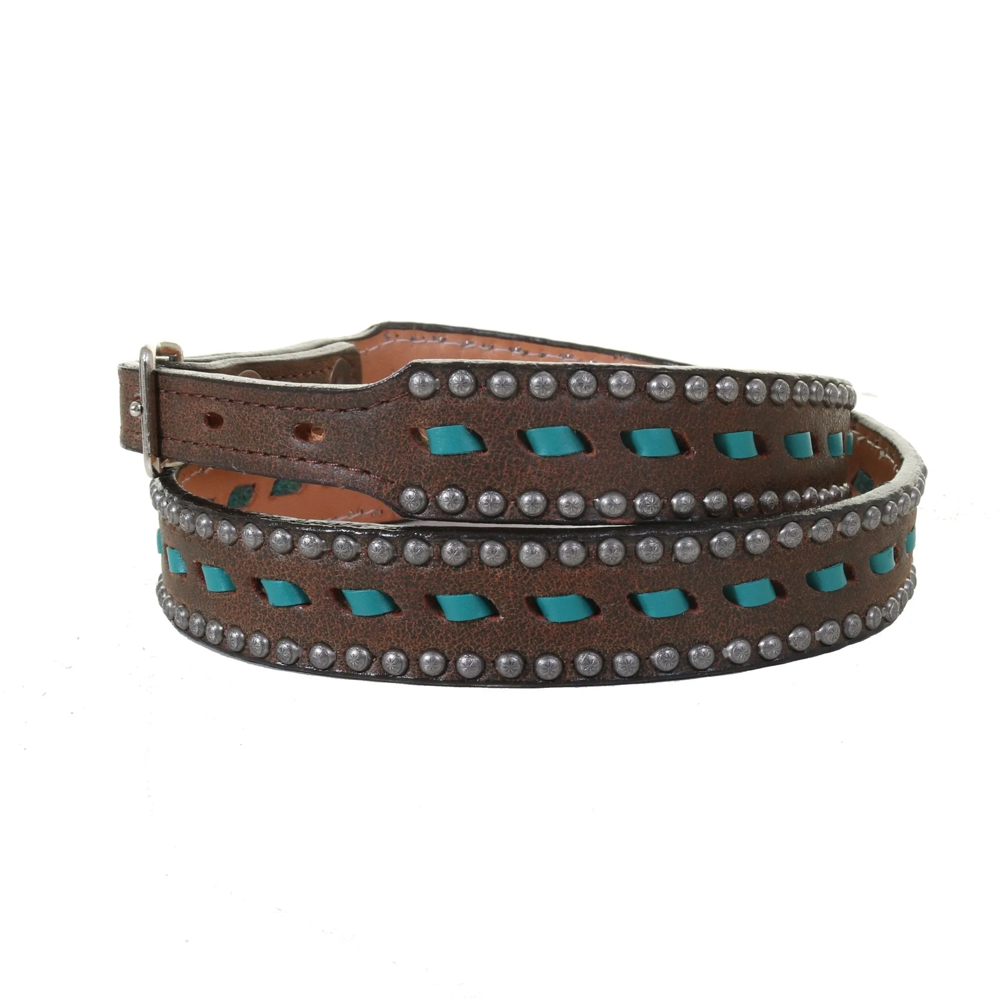 B1151 - Bomber Leather Buck Stitched Belt