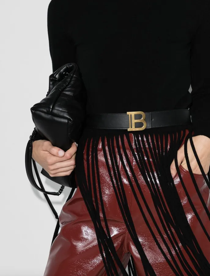 Balmain B-Belt logo-plaque 4cm belt