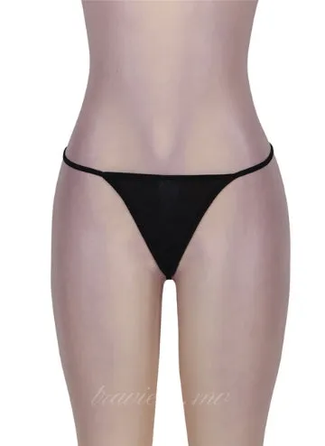 Black Sexy Lace Garter Panty
