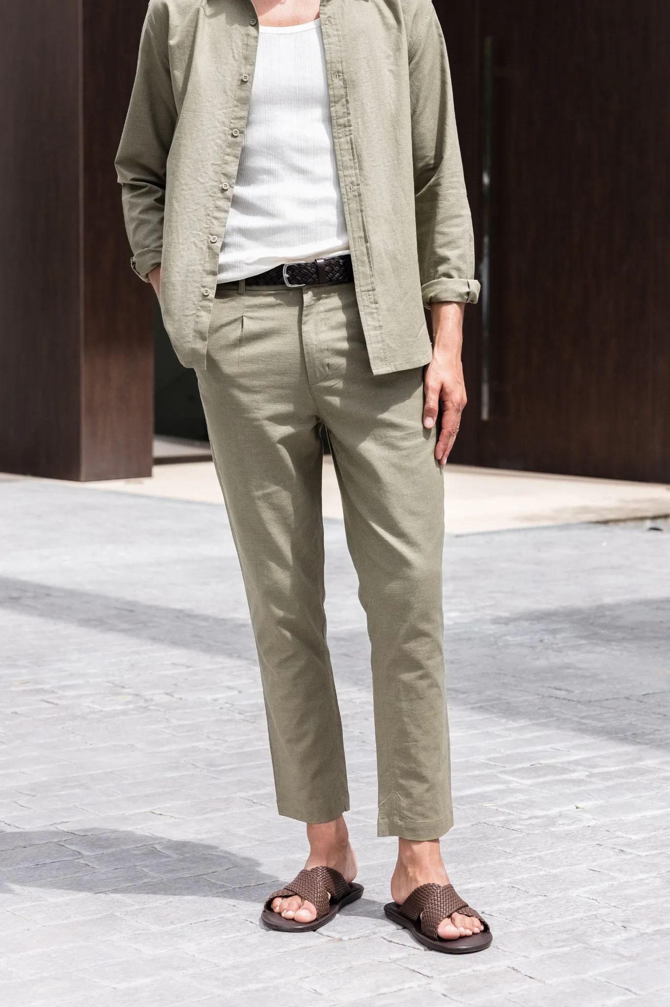 Capo LINEN Pant - Olive