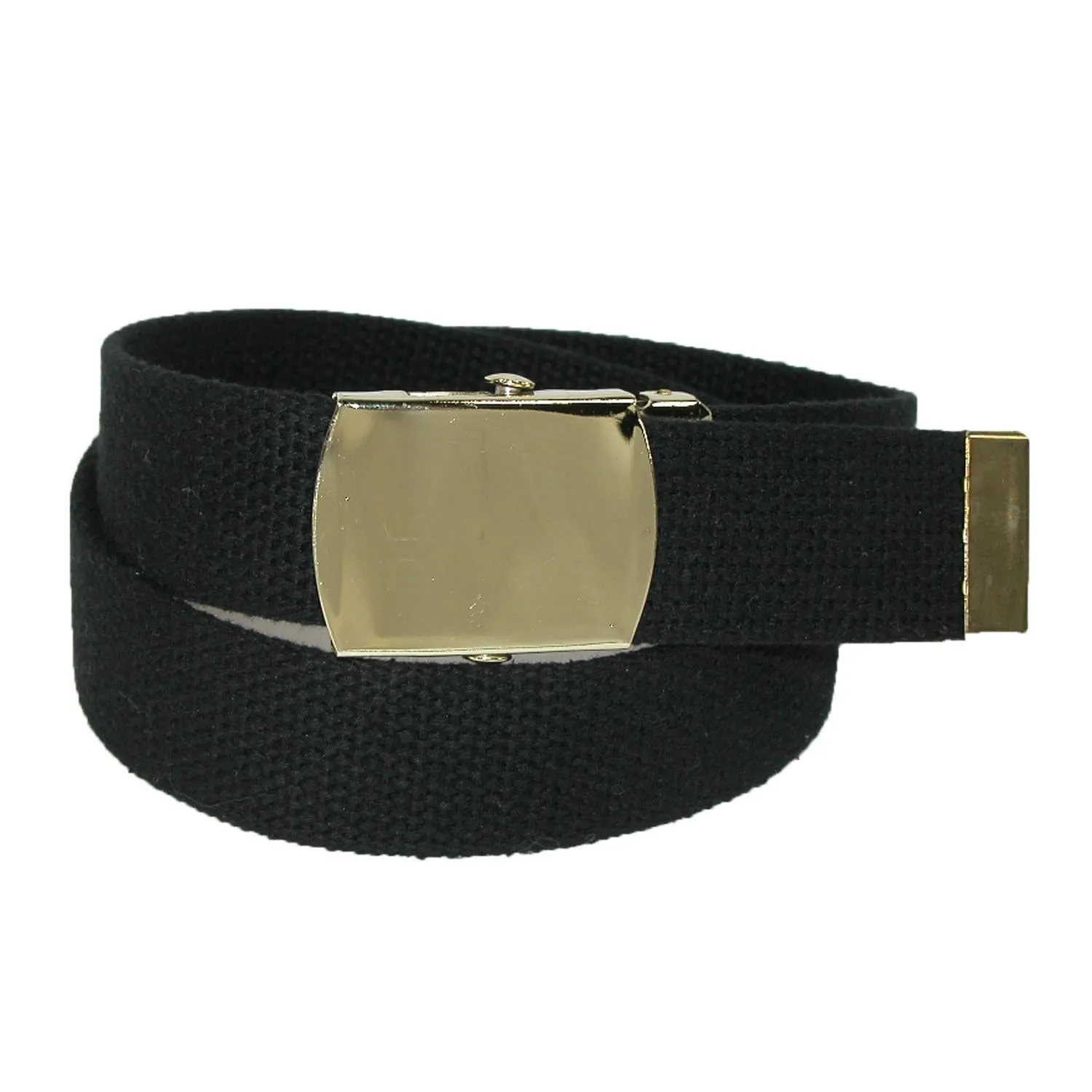 CTM® Cotton Adjustable Belt with Brass Buckle