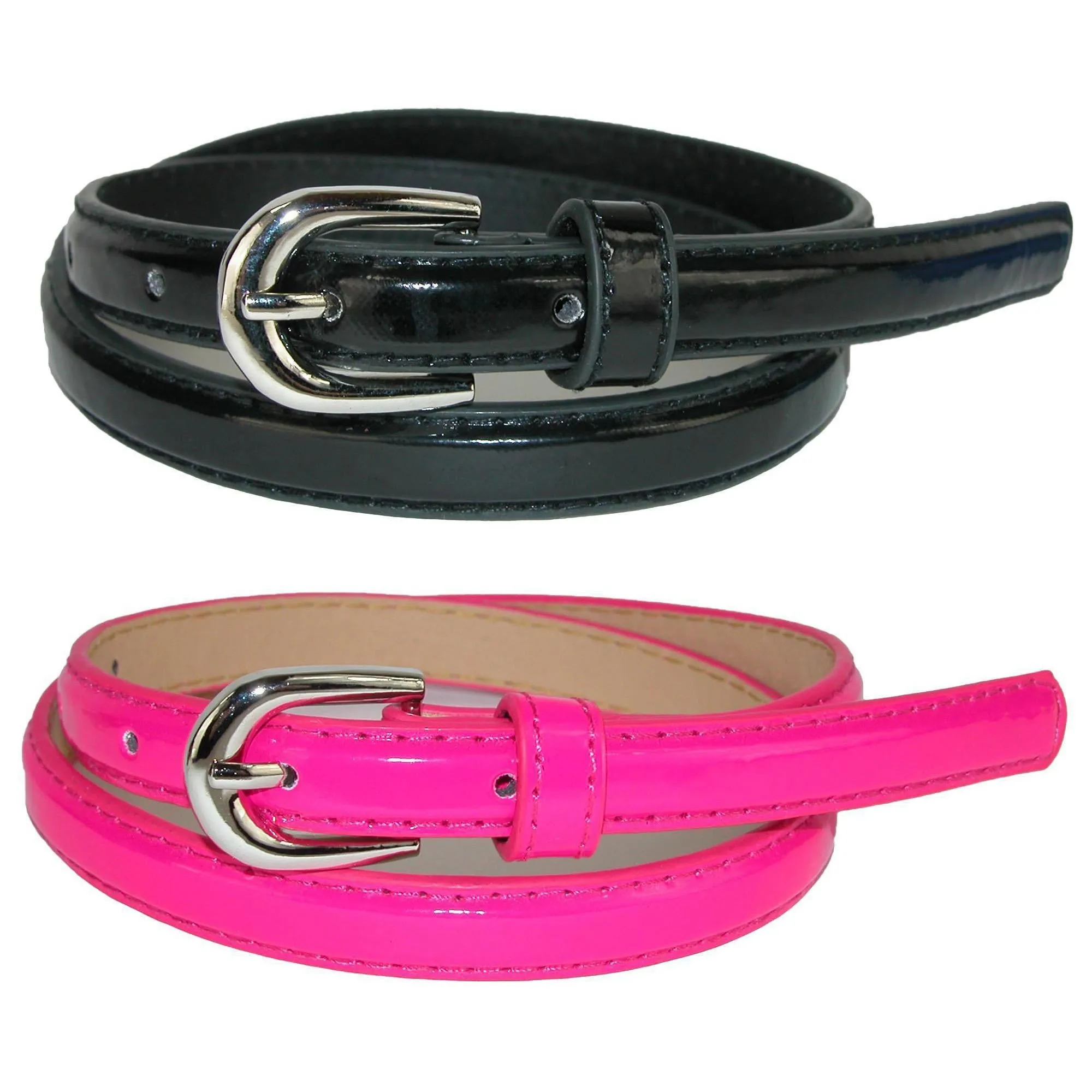 CTM® Kid's Skinny Dress Belt (Pack of 2 Colors)
