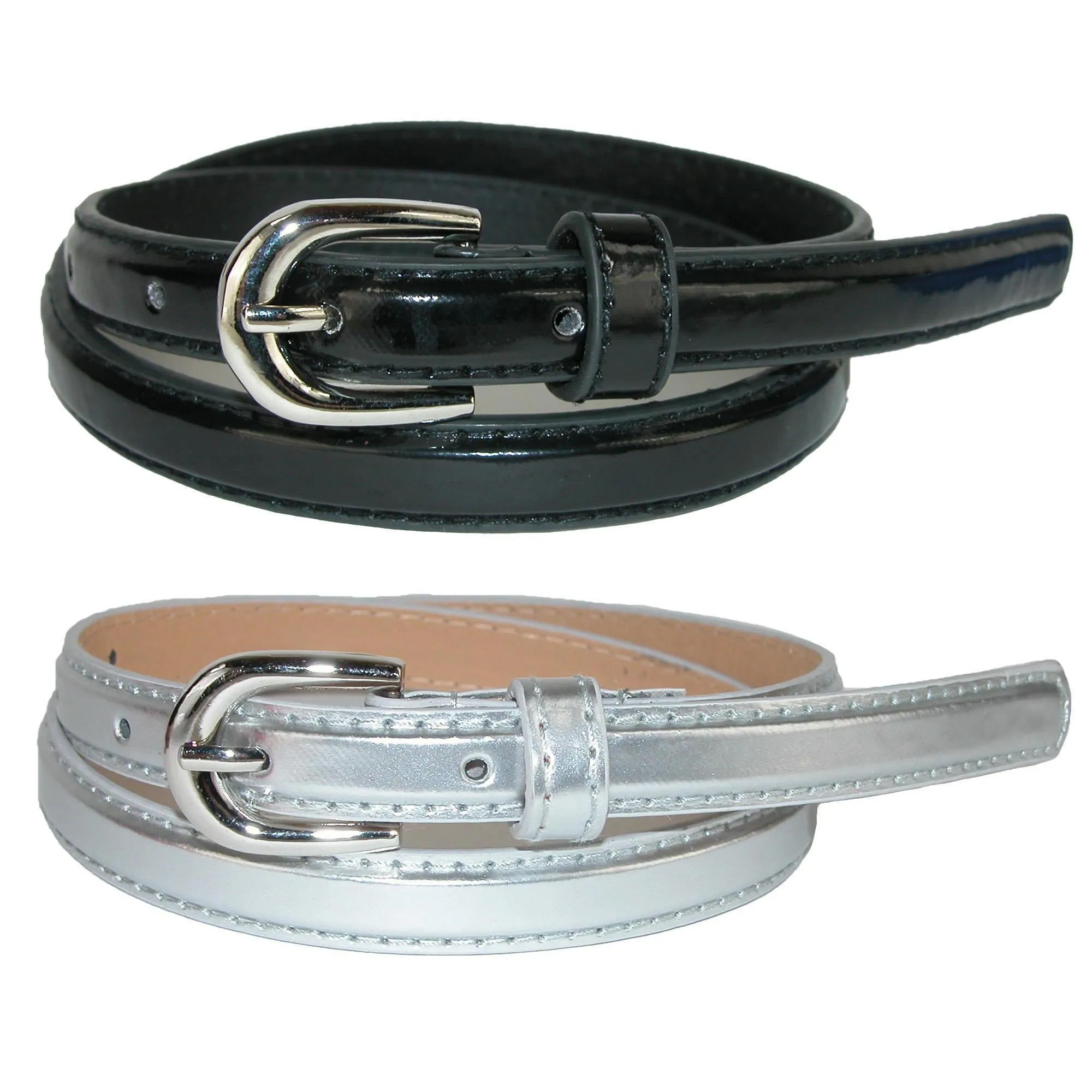 CTM® Kid's Skinny Dress Belt (Pack of 2 Colors)