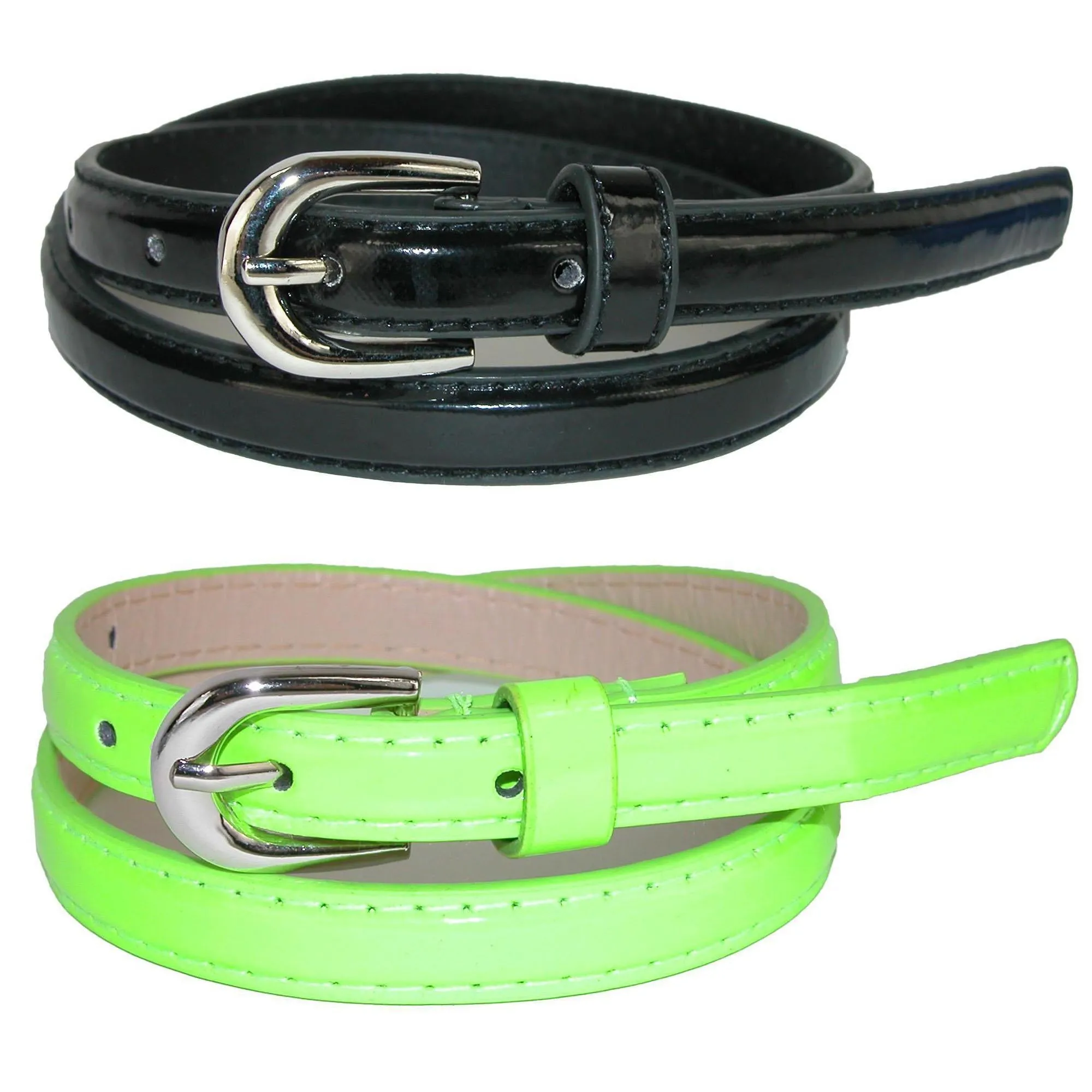 CTM® Kid's Skinny Dress Belt (Pack of 2 Colors)