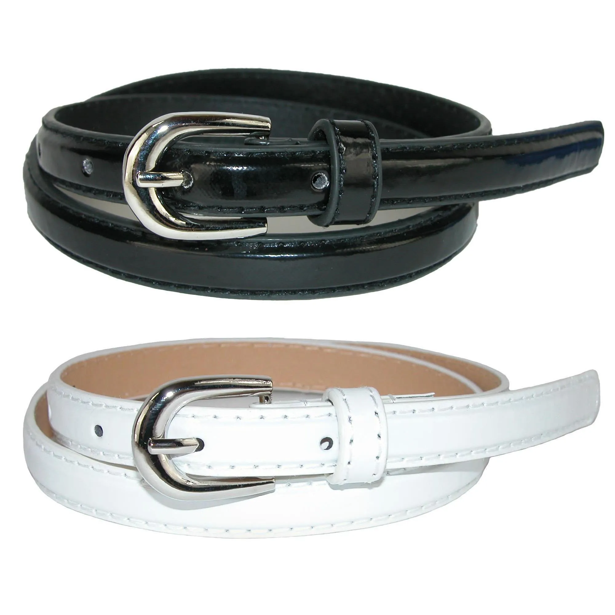 CTM® Kid's Skinny Dress Belt (Pack of 2 Colors)