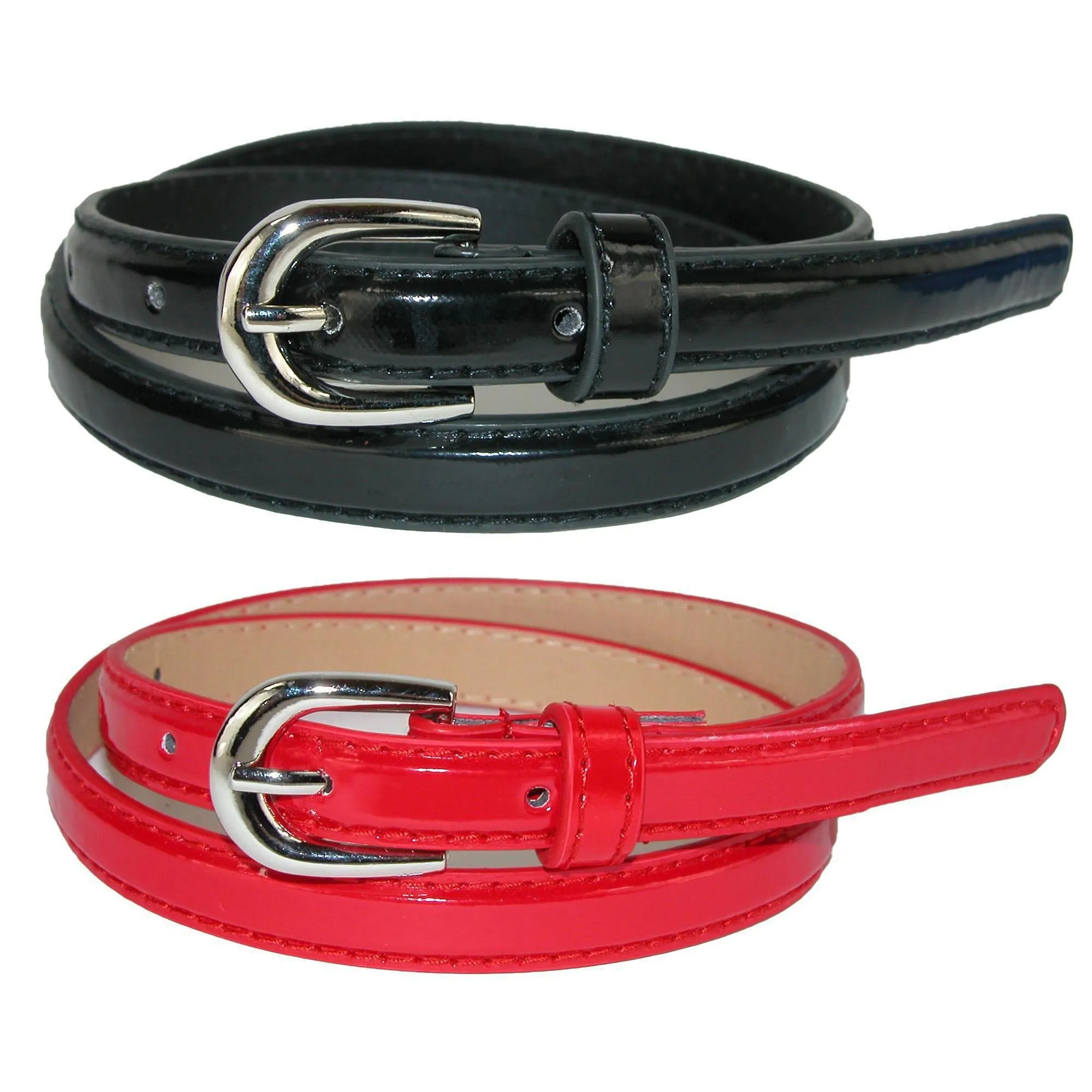 CTM® Kid's Skinny Dress Belt (Pack of 2 Colors)