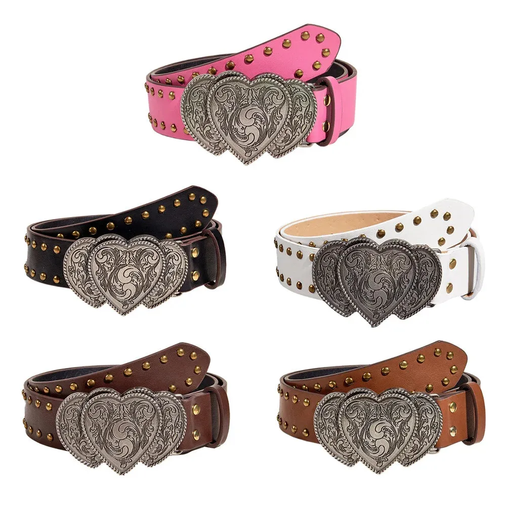 Gothic Punk Y2K Leather Belt - Metal Buckle Designer Waist Strap for Women & Men