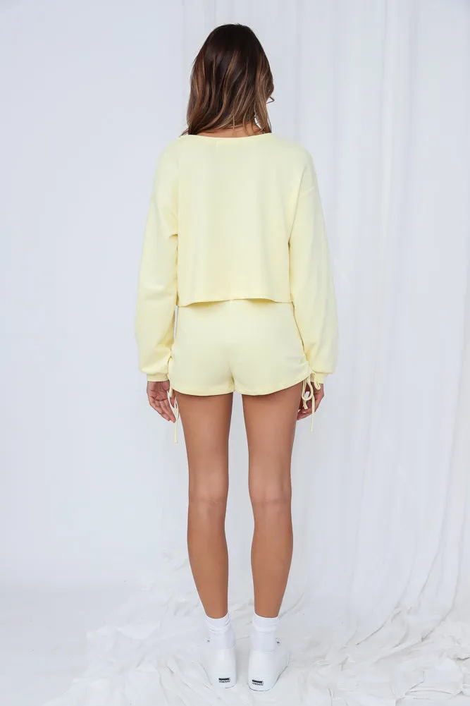 HELLO MOLLY Total Hush Hush Top Lemon Yellow