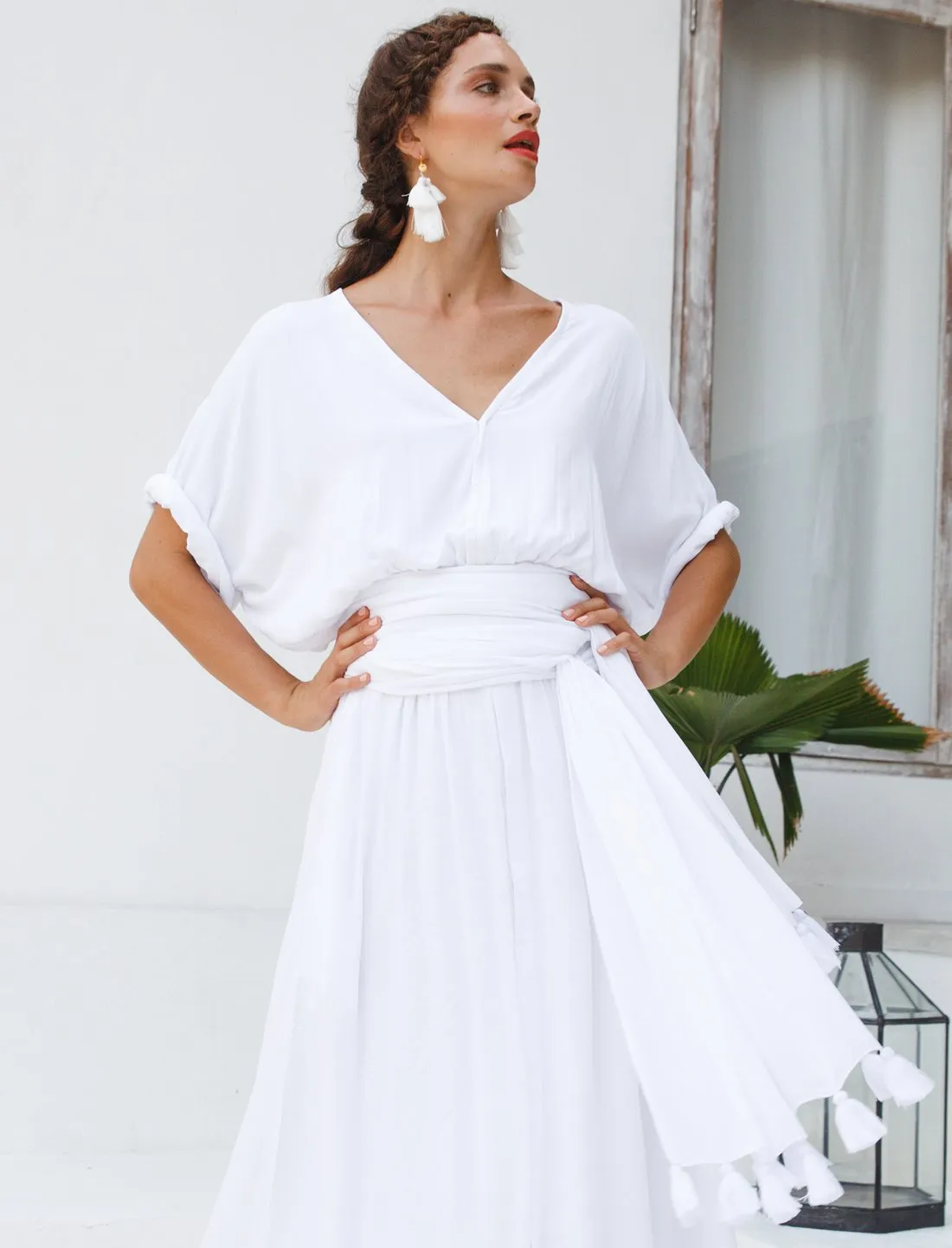 ISLA RAYON TASSEL WOMENS BELT