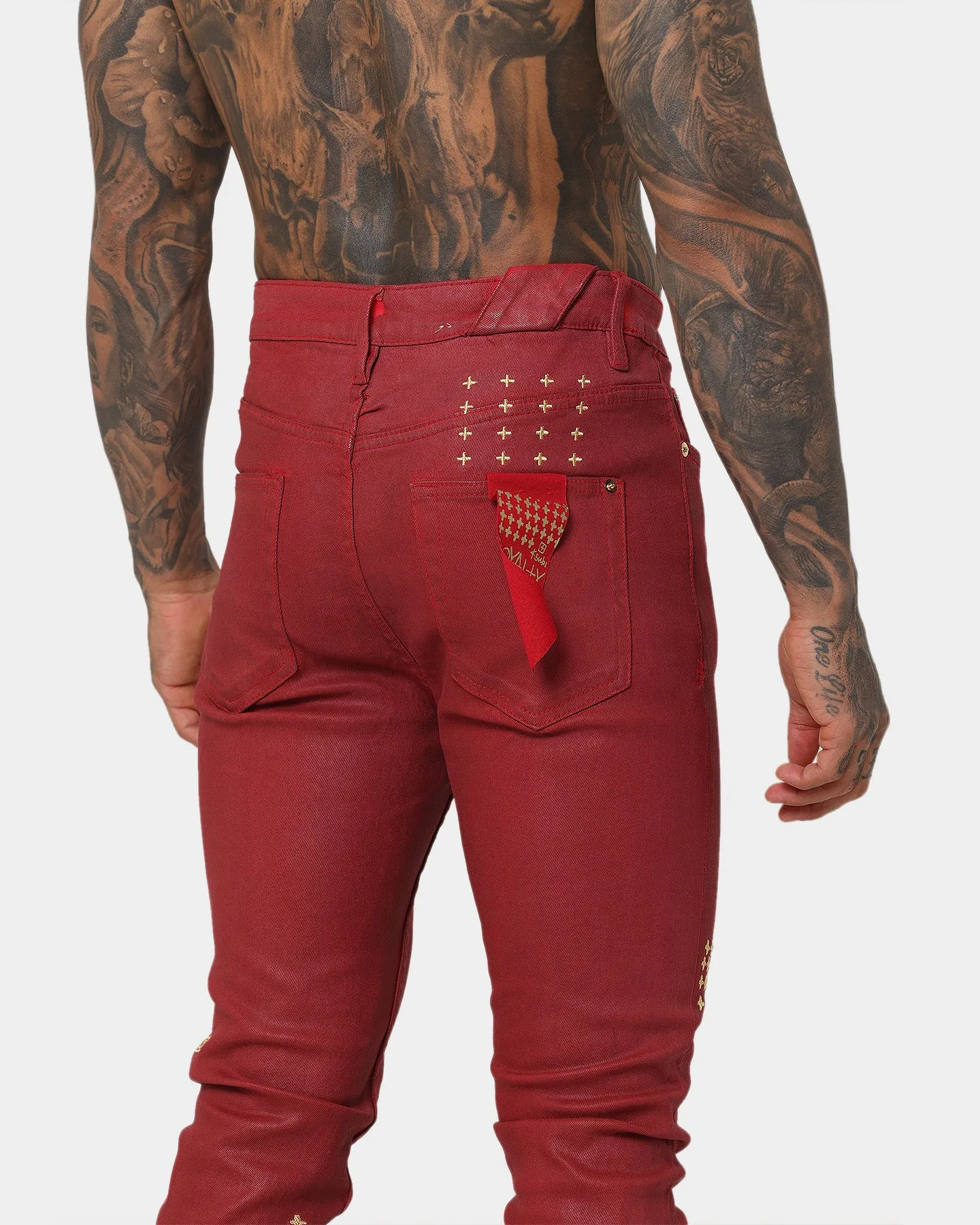 Ksubi 23 Chitch Red Denim Pants Red