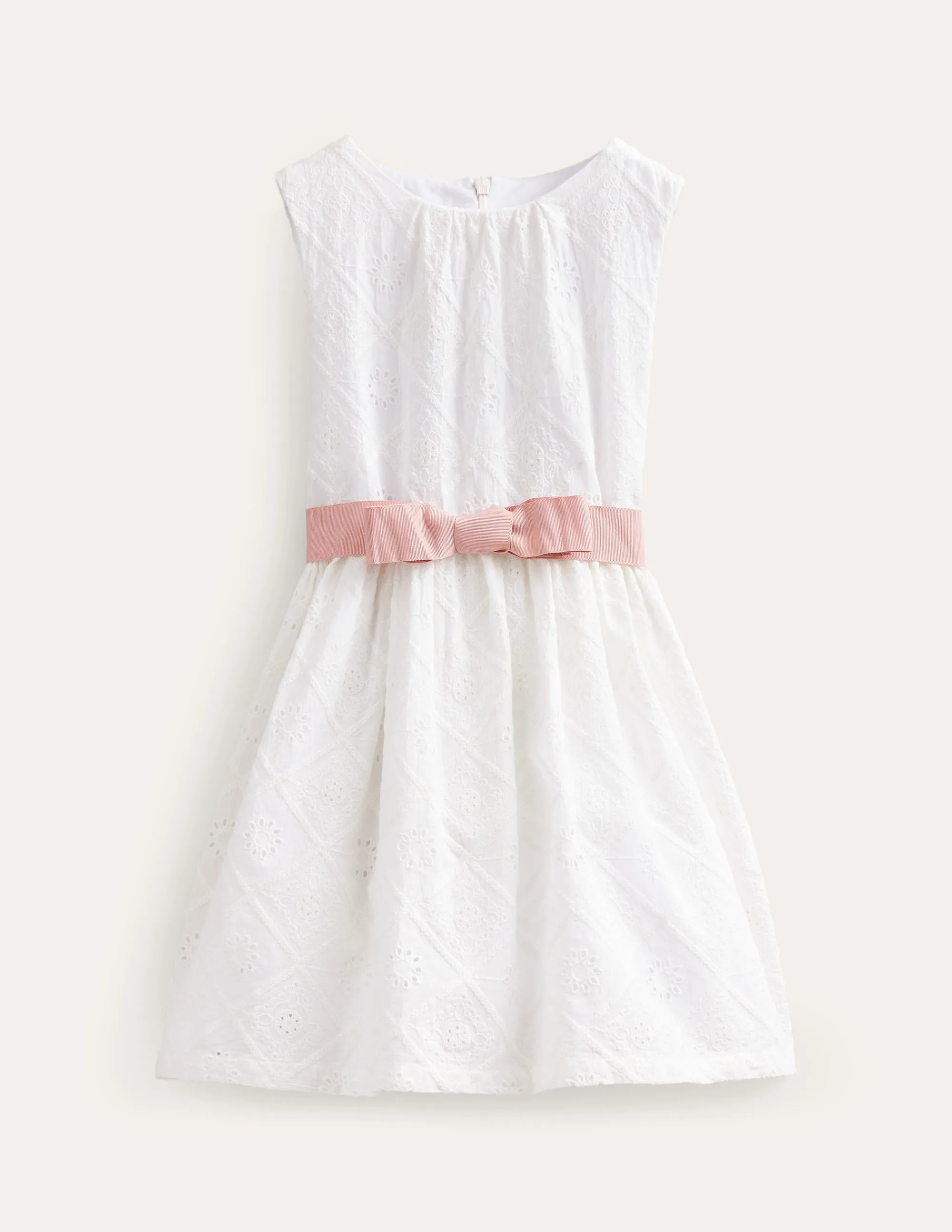 Mini Me Broderie Dress-Ivory