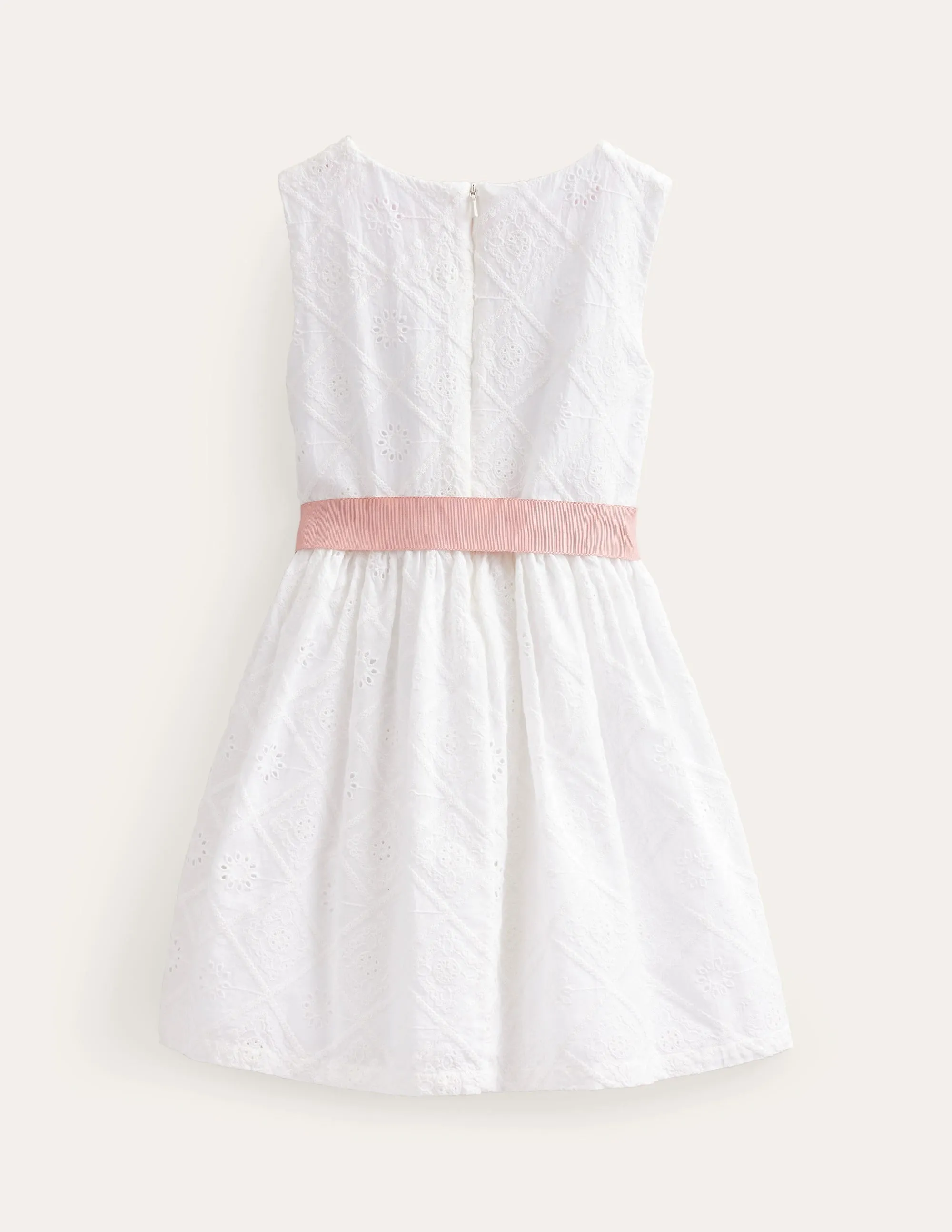 Mini Me Broderie Dress-Ivory