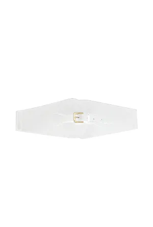 SAMPLE - Saddle Stretch Belt - White