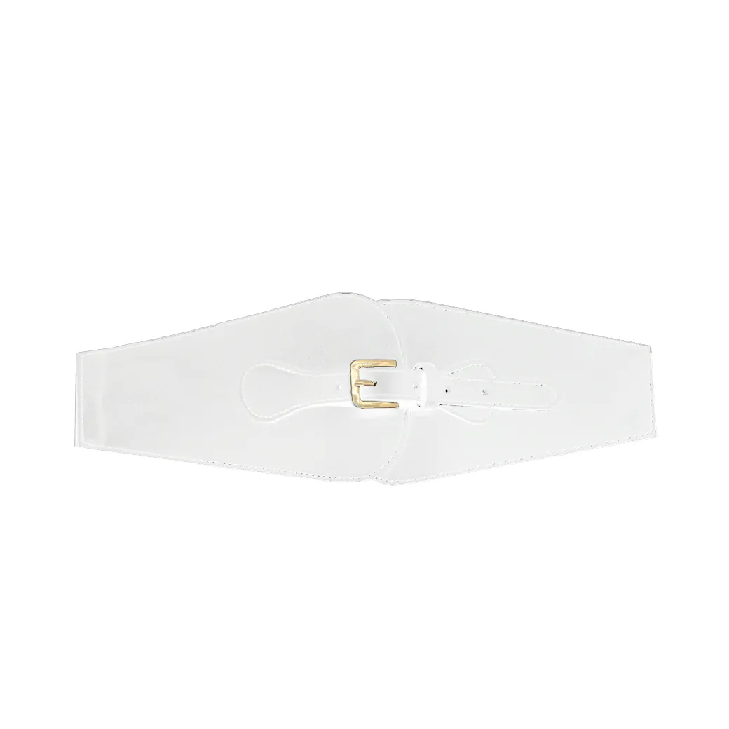 SAMPLE - Saddle Stretch Belt - White