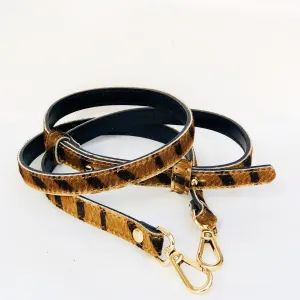 Tiger Hair-on Hide Statement Skinny Replacement Shoulder Bag Strap