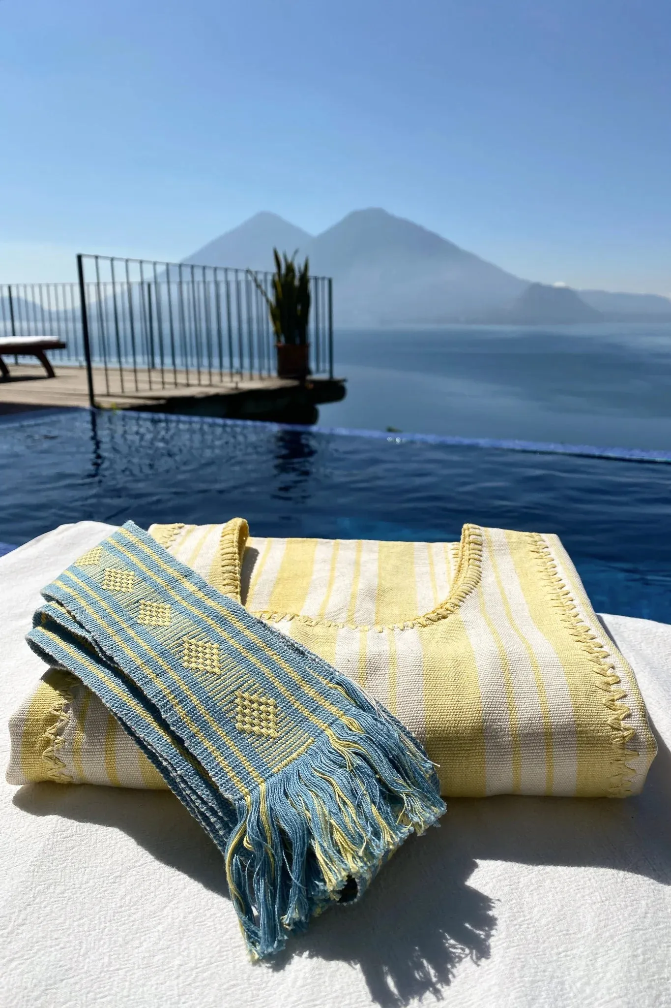 Yellow Stripe Wide Mini Kaftan