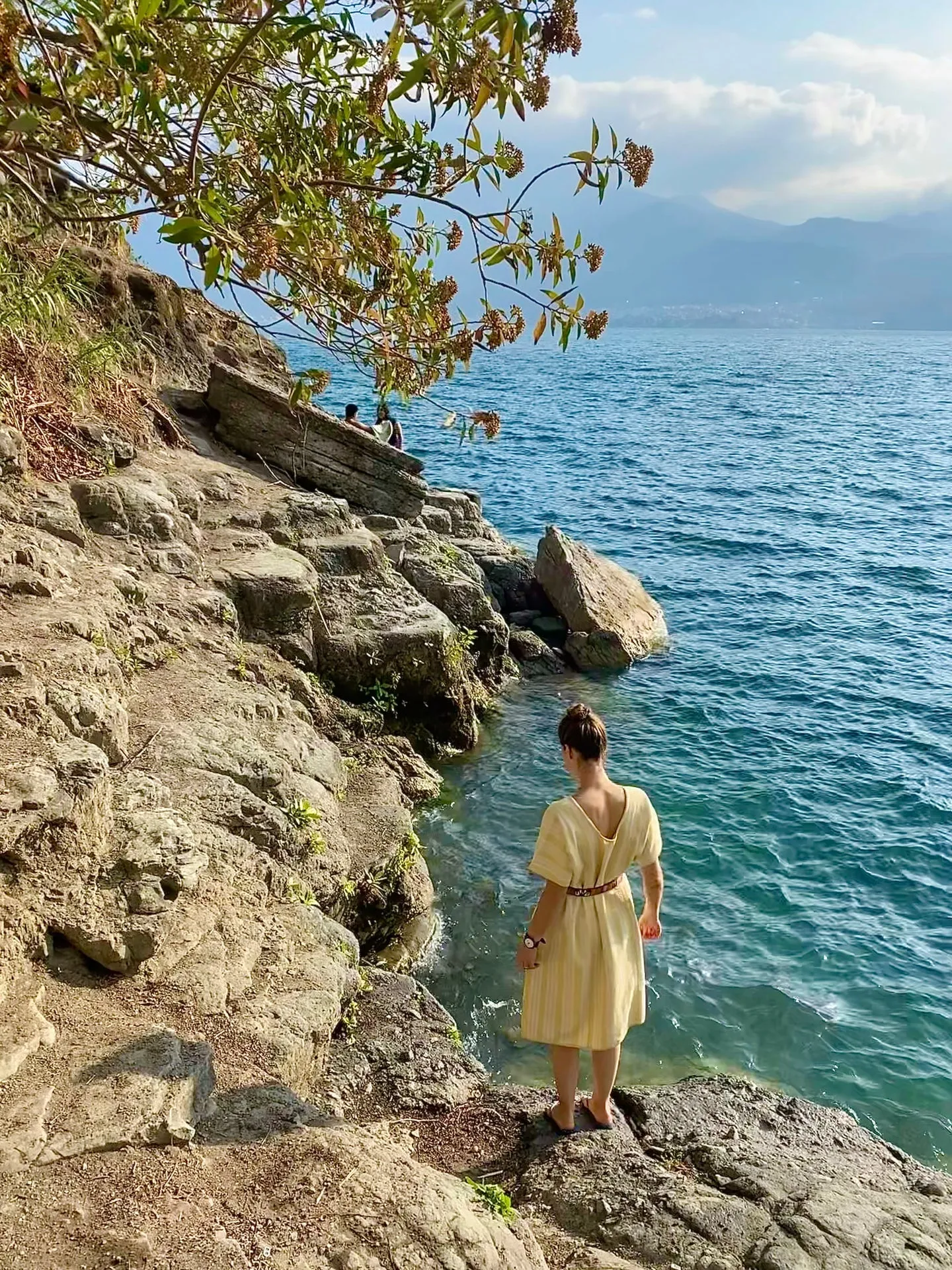 Yellow Stripe Wide Mini Kaftan